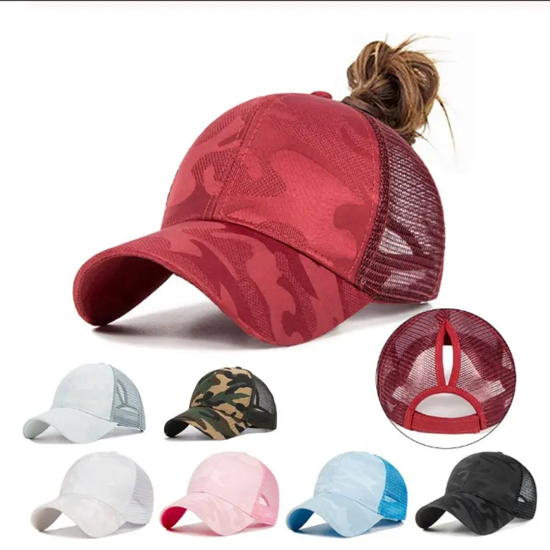Women Summer Trendy Ponytail Messy Bun Cap Lady 2019 Hip Hop Camouflage Jacquard Breathable Mesh Back Adjustable Snapback Hat
Women Summer Trendy Ponytail Messy Bun Cap Lady 2019 Hip Hop Camouflage Jacquard Breathable Mesh Back Adjustable Snapback Hat
