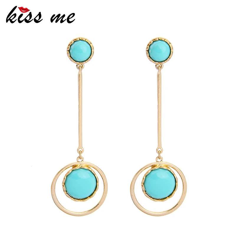 KISS ME 2 Colors Red Blue Geometric Long Earrings Round Pending Ear Piercing Women Drop Earrings Jewelry Accessories
KISS ME 2 Colors Red Blue Geometric Long Earrings Round Pending Ear Piercing Women Drop Earrings Jewelry Accessories