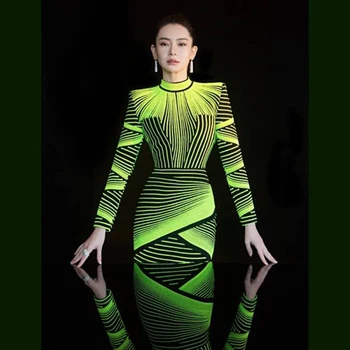 Bodycon dress black fluorescent green rayon long sleeve bandage dress high quality rib style women's long bandage dress sexy
Bodycon dress black fluorescent green rayon long sleeve bandage dress high quality rib style women's long bandage dress sexy
