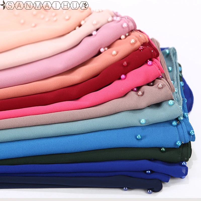 2019 women muslim bubble chiffon hijab scarf pearls foulard femme musulman plain hijabs shawls wrap islamic headscarf clothing
2019 women muslim bubble chiffon hijab scarf pearls foulard femme musulman plain hijabs shawls wrap islamic headscarf clothing