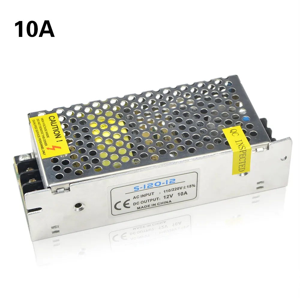 12V 10A 120W Switching Power Supply AC DC Converter Transformer 110V 220V Input Driver For LED RGB & Single Color Strip Light
12V 10A 120W Switching Power Supply AC DC Converter Transformer 110V 220V Input Driver For LED RGB & Single Color Strip Light