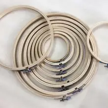 12PCS 8CM DIY Kruissteek Bamboe Stretch Accessoires Bamboe Ring Met Blauwe Film Moer Vast Bamboe Borduurwerk Gereedschappen(China)