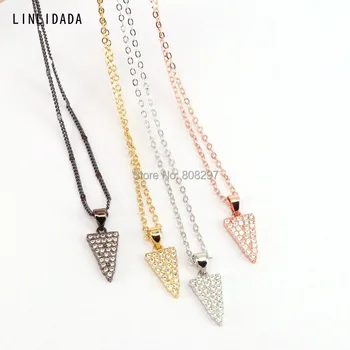 10Pcs Multi-color Micro Pave CZ Triangle Shape Arrow Pendant Necklace Chains Fashion Woman Jewelry
10Pcs Multi-color Micro Pave CZ Triangle Shape Arrow Pendant Necklace Chains Fashion Woman Jewelry