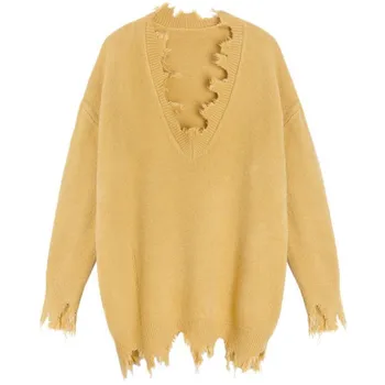 2019 Knitted Sweater Autumn Women One Size V-Neck Loose Sweater Pullovers Ladies Solid Color Tassel Sweaters Tops C102
2019 Knitted Sweater Autumn Women One Size V-Neck Loose Sweater Pullovers Ladies Solid Color Tassel Sweaters Tops C102