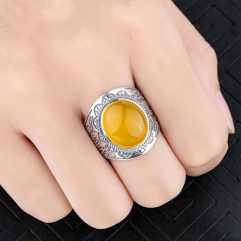 12*14mm NOT FAKE S925 Sterling Silver Ukraine Amber Rings Exaggerated Rings health rich lithuania Retro Handmade
12*14mm NOT FAKE S925 Sterling Silver Ukraine Amber Rings Exaggerated Rings health rich lithuania Retro Handmade