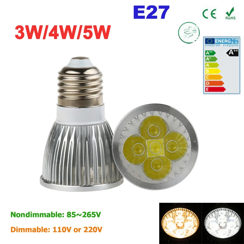 Super Bright 3W 4W 5W E27 LED Bulbs Light 110V 220V Dimmable Led Spotlights warm/ cold white Natural White lamps for home
Super Bright 3W 4W 5W E27 LED Bulbs Light 110V 220V Dimmable Led Spotlights warm/ cold white Natural White lamps for home