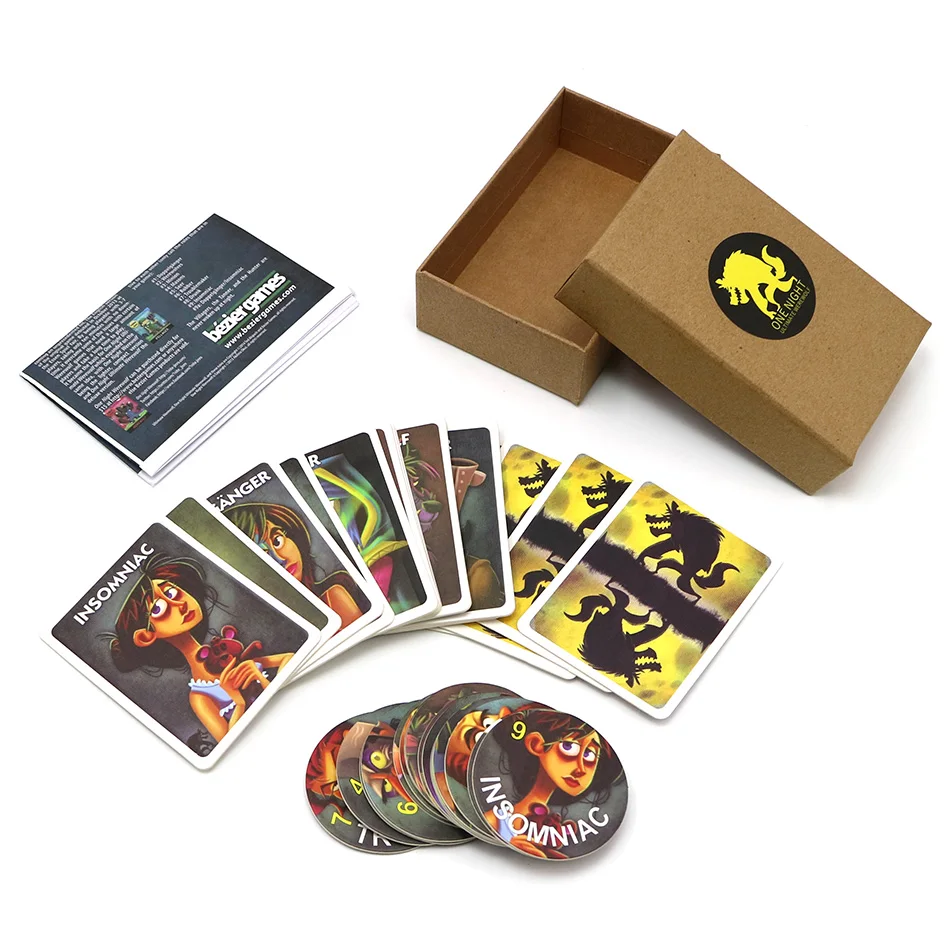 Full English version werewolves card games for kids adult one night ultimate family party board game
Full English version werewolves card games for kids adult one night ultimate family party board game