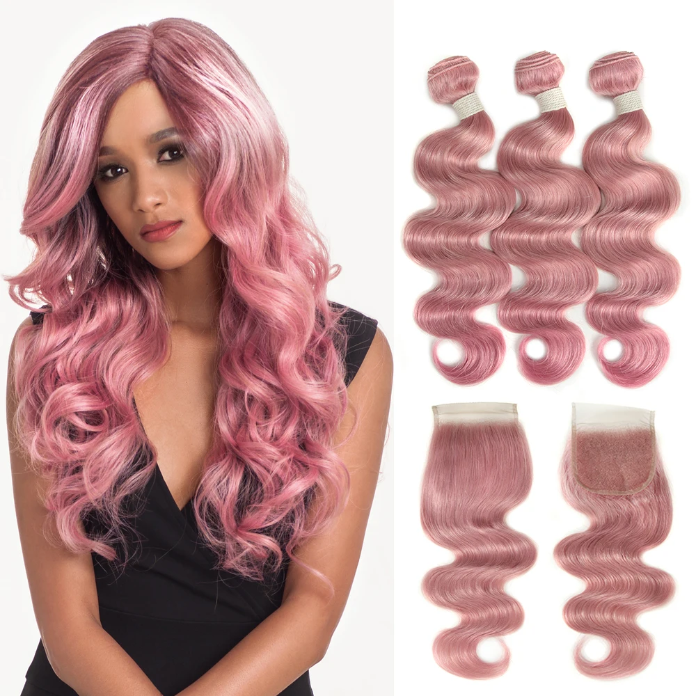 Joedir Brazilian Virgin Hair Body Wave WIth Closure Human Hair Weave Bundles With Lace Closure Red Pink Bundles with Closure
Joedir Brazilian Virgin Hair Body Wave WIth Closure Human Hair Weave Bundles With Lace Closure Red Pink Bundles with Closure
