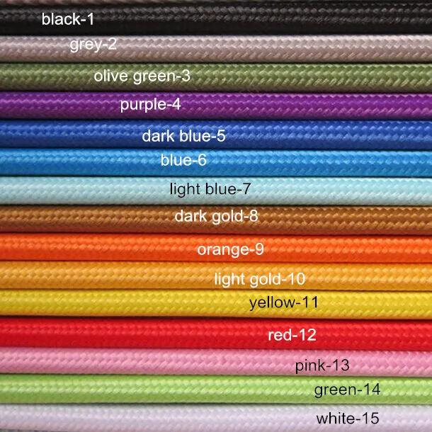 18AWG fabric wire Vintage Style UL 2-Core electrical Cable - many colors fabric covered Lights Lamp 2*0.82mm
18AWG fabric wire Vintage Style UL 2-Core electrical Cable - many colors fabric covered Lights Lamp 2*0.82mm