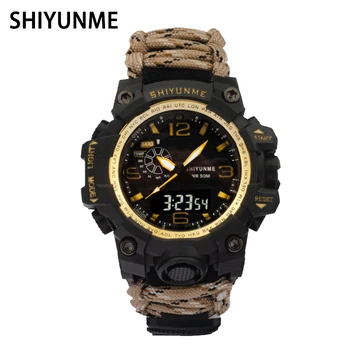 G Style SHOCK Outdoor Sports Watches Fashion Umbrella rope Compass Thermometer Digital Watch Men Hiking Wristwatches relogio
G Style SHOCK Outdoor Sports Watches Fashion Umbrella rope Compass Thermometer Digital Watch Men Hiking Wristwatches relogio