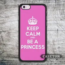 Keep Calm And Be A Princess Pink Case For iPhone 7 6 6s Plus 5 5s SE 5c 4 4s and For iPod 5 Classic Lovely Cover