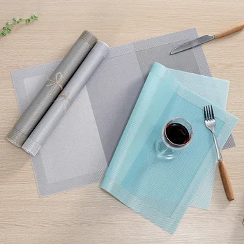 4Pcs/Lot 45X30cm European Style Gradient Three Colors Placemat PVC Anti-scalding Plate Bowl Pad Mug Coasters Dining Table Mats
4Pcs/Lot 45X30cm European Style Gradient Three Colors Placemat PVC Anti-scalding Plate Bowl Pad Mug Coasters Dining Table Mats