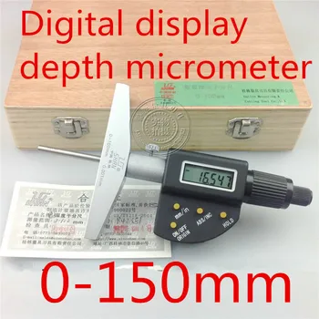 0 -150mm Digital display the depth micrometer the depth micrometer screw Resolution 0.001 mm free shipping
0 -150mm Digital display the depth micrometer the depth micrometer screw Resolution 0.001 mm free shipping