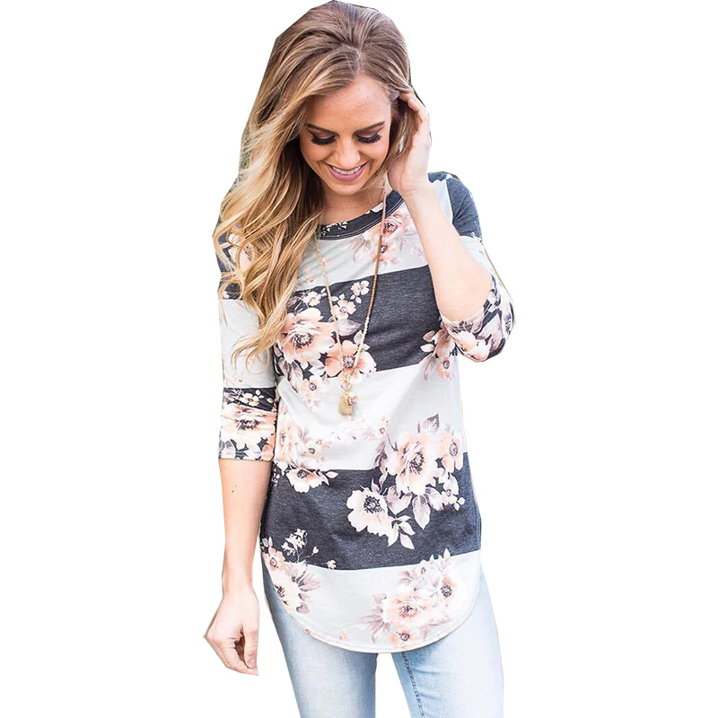 Casual T Shirt Women New 2019 Hot Selling Round -neck Spring-Summer Long-Sleeve Flower Print Top T-shirt Tops Vestidos OYM0525
Casual T Shirt Women New 2019 Hot Selling Round -neck Spring-Summer Long-Sleeve Flower Print Top T-shirt Tops Vestidos OYM0525