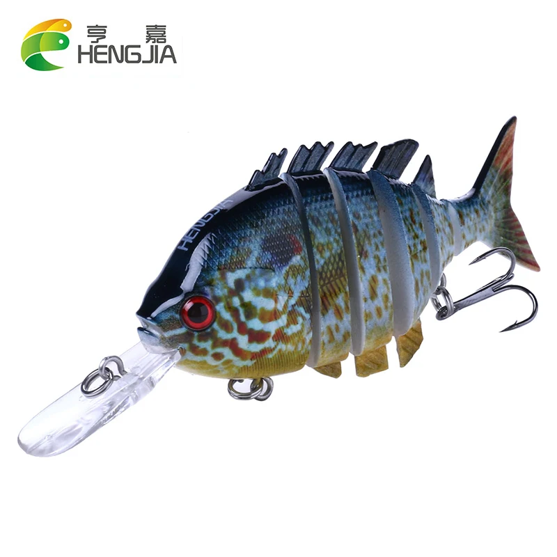 HENGJIA Depth Diving Sinking Wobblers 6 Segments Fishing Lures Multi Jointed Tackle 10CM 12.7G | Спорт и развлечения