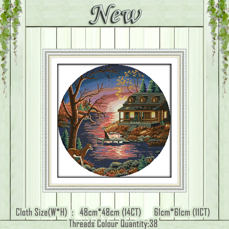 Sunset lake villa scenery paintings counted printed on the canvas DMC 11CT 14CT kits DIY Cross Stitch embroidery needlework Sets
Sunset lake villa scenery paintings counted printed on the canvas DMC 11CT 14CT kits DIY Cross Stitch embroidery needlework Sets