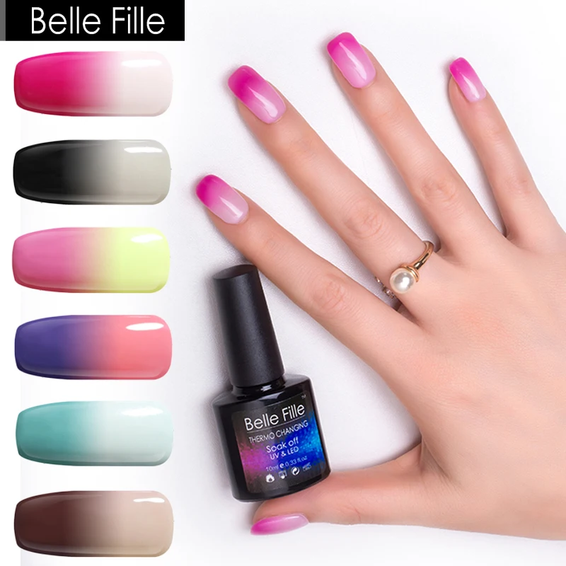 BELLE FILLE Temperature Change Gel Nail Polish 10ml UV LED Soak Off Gel Polish Pink Gel for Nails Varnish Vernis Semi Permanent
BELLE FILLE Temperature Change Gel Nail Polish 10ml UV LED Soak Off Gel Polish Pink Gel for Nails Varnish Vernis Semi Permanent