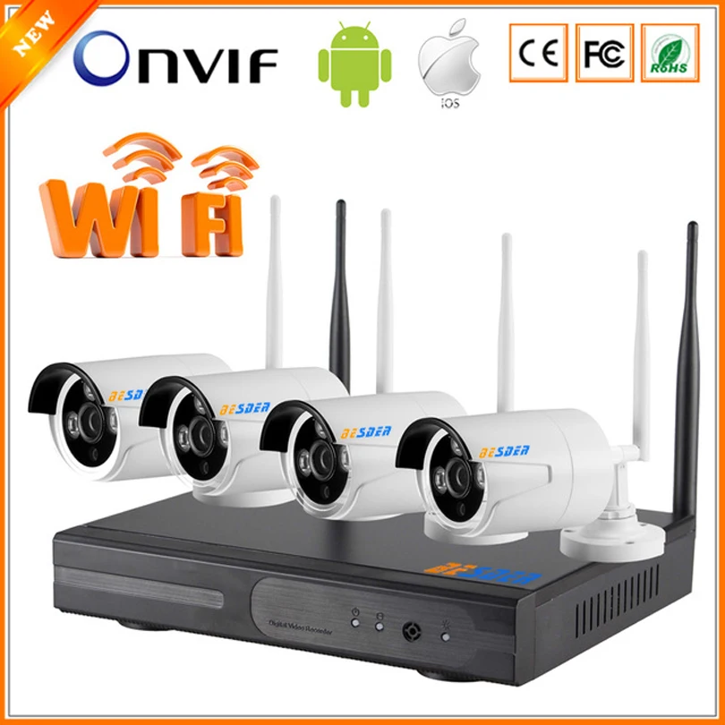 Real P2P Plug & Play 4 Channel IP Camera Wifi Wireless Kit System CCTV 4CH 1080P NVR WIFI + 4PCS 720P IP Camera Wireless
Real P2P Plug & Play 4 Channel IP Camera Wifi Wireless Kit System CCTV 4CH 1080P NVR WIFI + 4PCS 720P IP Camera Wireless