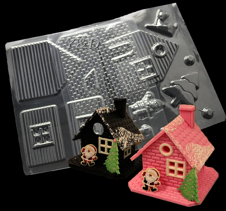 Xmas Candy House Mould With Santa Claus Deer Tree Chocolate Molds4 Pcs/Set 3D Clear Plastic For Christmas Decoration Gift
Xmas Candy House Mould With Santa Claus Deer Tree Chocolate Molds4 Pcs/Set 3D Clear Plastic For Christmas Decoration Gift