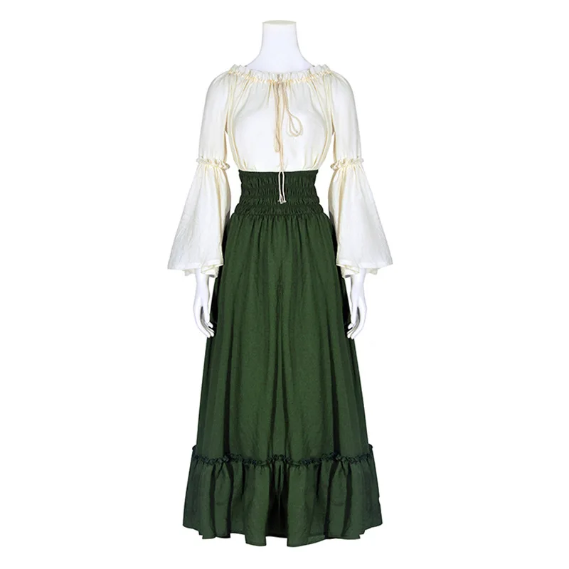 Women Medieval Renaissance Gothic Victorian Irish Fair Pirate Peasant Bodice Dress Chemise Halloween Cosplay Costume
Women Medieval Renaissance Gothic Victorian Irish Fair Pirate Peasant Bodice Dress Chemise Halloween Cosplay Costume