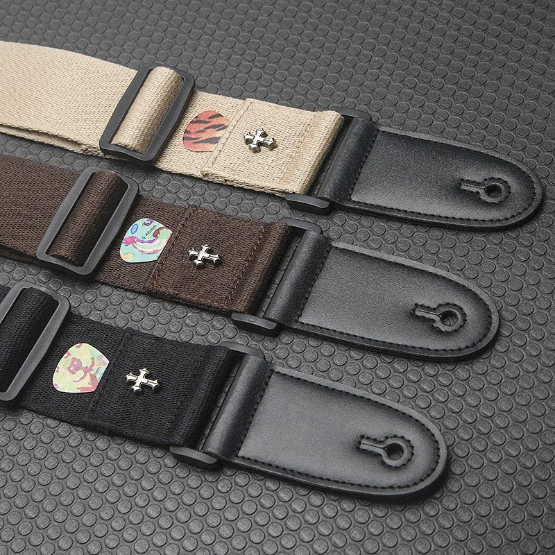 Acoustic Electric Guitar Bass Strap Can Hold 1 Pick_01