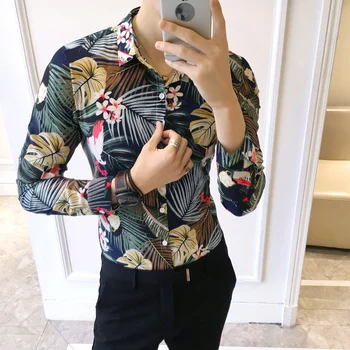 YC047 * 2018 fashion male flower shirt long sleeve shirt, coat the KTV night club DJ flower shirt P50
YC047 * 2018 fashion male flower shirt long sleeve shirt, coat the KTV night club DJ flower shirt P50