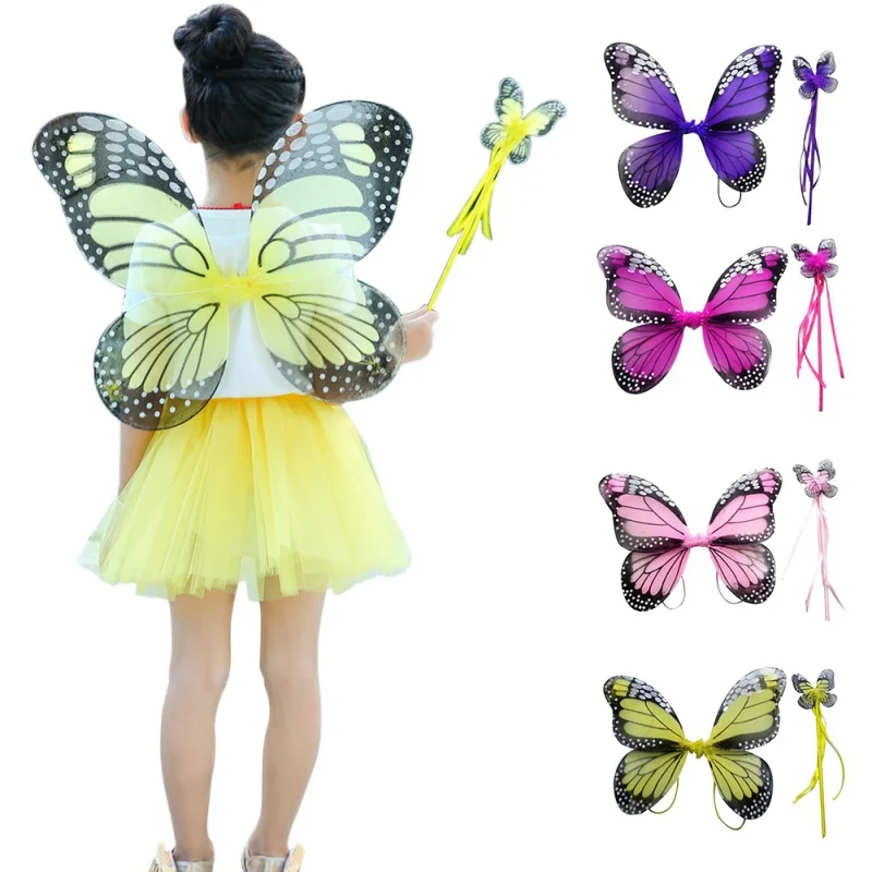 Kids Children Angel Wings Costume with Magic Wand Prop Girls Butterfly Fairy Wings Princess Party Cosplay Accessories
Kids Children Angel Wings Costume with Magic Wand Prop Girls Butterfly Fairy Wings Princess Party Cosplay Accessories