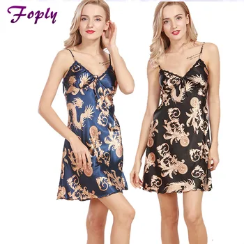 Hot 2017 New Women Sexy Nightwear 4 Colors Silk Print Nightgown Spaghetti Strap Sleepwear Dress G-String Fashion Lingerie Robe
Hot 2017 New Women Sexy Nightwear 4 Colors Silk Print Nightgown Spaghetti Strap Sleepwear Dress G-String Fashion Lingerie Robe