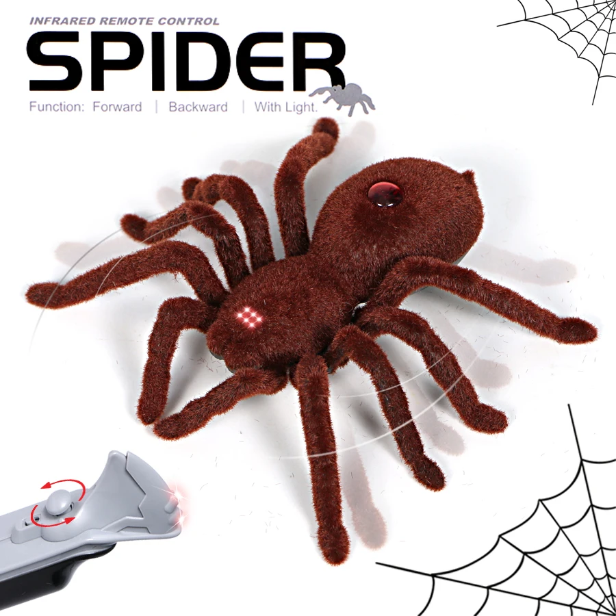 High Simulation Cute 2CH RC Spider Gags Practical Jokes Toys Infrared Remote Control spider,RC Spider Toys Electric toys For Kid
High Simulation Cute 2CH RC Spider Gags Practical Jokes Toys Infrared Remote Control spider,RC Spider Toys Electric toys For Kid