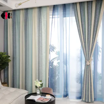 Rainbow Striped Curtains for Bedroom Simple Modern Mediterranean Gradient Cotton Linen Romantic Window Treatment Drapes P109C
Rainbow Striped Curtains for Bedroom Simple Modern Mediterranean Gradient Cotton Linen Romantic Window Treatment Drapes P109C