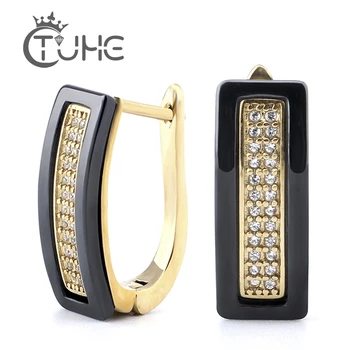 New Arrival U Shape Crystal Ceramic Stud Earrings for Women Fashion Best Friends Gold Black White Ceramic Earrings Ear Jewelry
New Arrival U Shape Crystal Ceramic Stud Earrings for Women Fashion Best Friends Gold Black White Ceramic Earrings Ear Jewelry
