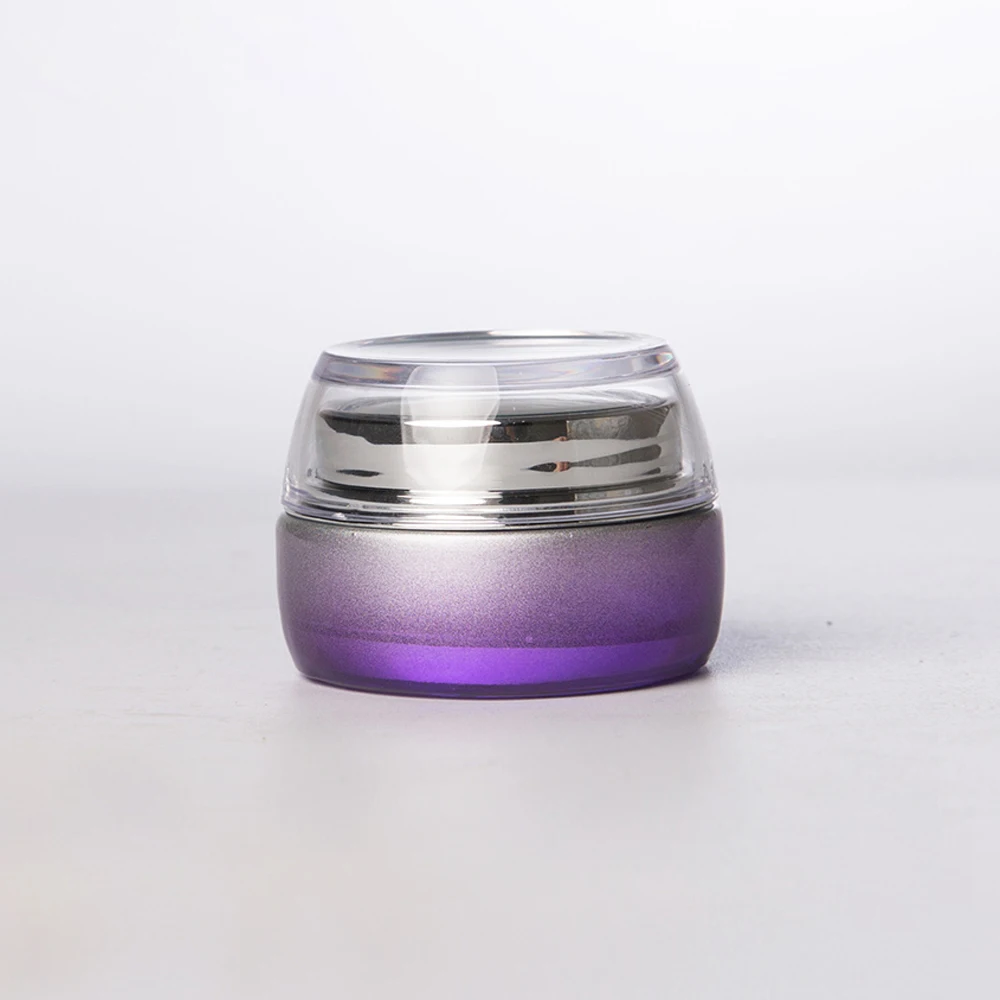 

China Suppliers high grade 1oz purple glass cream jar for cosmetic, empty 30g travel skincare container makeup glass jar