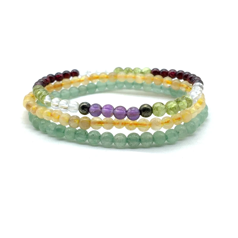 3pcs / Set Natural 4 mm Stone Beads Bangle Women Girls Yoga Bracelet Sets 18-18.5 cm Aventurine Citrines Color Crystals #1
3pcs / Set Natural 4 mm Stone Beads Bangle Women Girls Yoga Bracelet Sets 18-18.5 cm Aventurine Citrines Color Crystals #1
