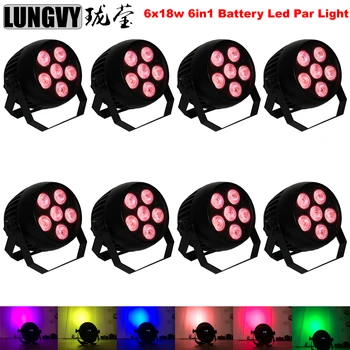 free shipping 8pcs/lot Rechargable Stage Light 6*18W 6in1 RGBAW UV Battery Operated LED Par Light LED Par64 Can UPLIGHT
free shipping 8pcs/lot Rechargable Stage Light 6*18W 6in1 RGBAW UV Battery Operated LED Par Light LED Par64 Can UPLIGHT