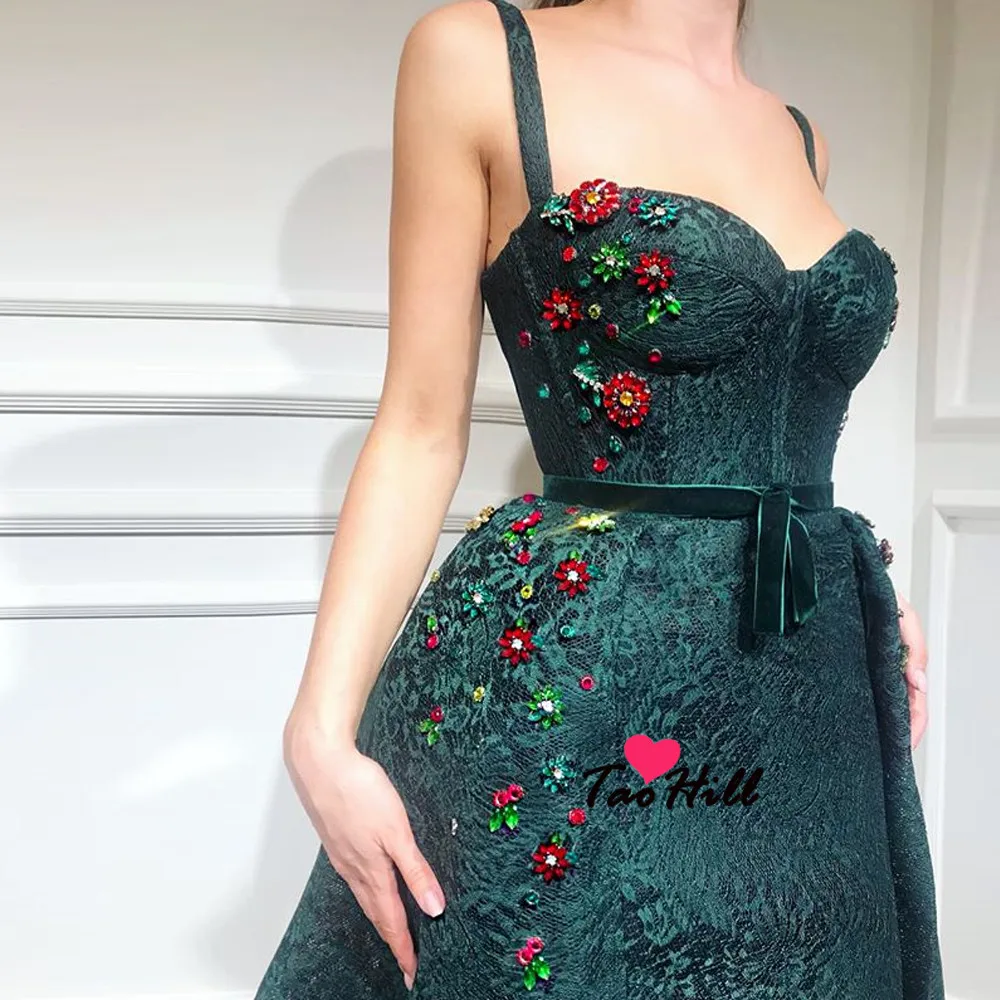 TaoHill New High-end Spaghetti Luxury Sparkle Crystals Mermaid Fashion Dresses With Train Sexy Green Formal Evening Dresses
TaoHill New High-end Spaghetti Luxury Sparkle Crystals Mermaid Fashion Dresses With Train Sexy Green Formal Evening Dresses
