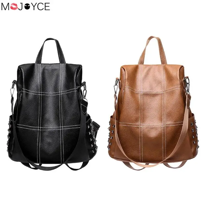 Street Rivet Women Backpacks Preppy Style Travel Bags Casual PU Leather School Shoulder Bag Classic PU Solid Simple Backpack
Street Rivet Women Backpacks Preppy Style Travel Bags Casual PU Leather School Shoulder Bag Classic PU Solid Simple Backpack