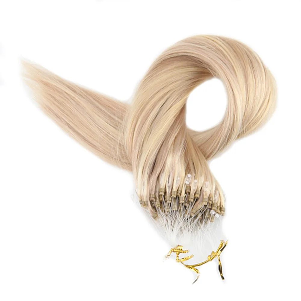 Full Shine Micro Loop Ring Hair Extensions Piano Color 18 and 613 White Blonde Highlighted Remy Hair Pre Bonded Micro Loop Hair
Full Shine Micro Loop Ring Hair Extensions Piano Color 18 and 613 White Blonde Highlighted Remy Hair Pre Bonded Micro Loop Hair