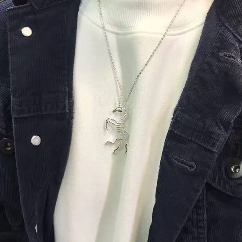 Fashion Personality Punk Hyperbole Unicorn Skeleton Pendants & Necklaces Women Unicorns Necklace
Fashion Personality Punk Hyperbole Unicorn Skeleton Pendants & Necklaces Women Unicorns Necklace