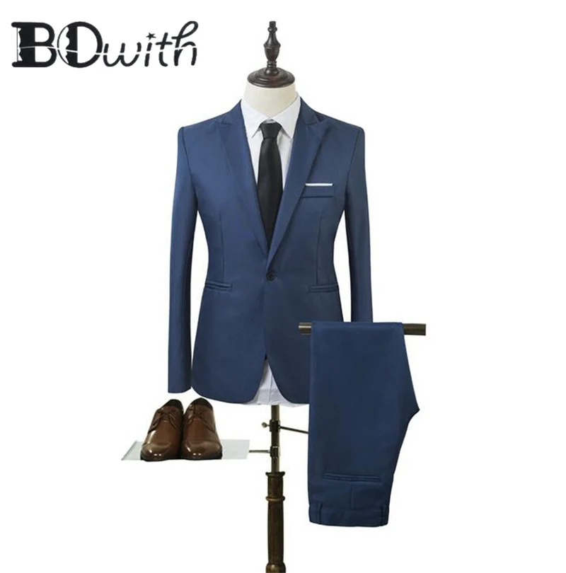 Navy Wedding Men Suit Peaked Collar One Button Slim Fit 2 Pieces Jacket+Pants For Wedding Groom Tuxedos Formal Suits
Navy Wedding Men Suit Peaked Collar One Button Slim Fit 2 Pieces Jacket+Pants For Wedding Groom Tuxedos Formal Suits