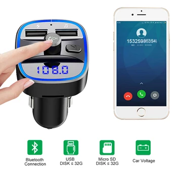 FM Transmitter Aux Modulator Bluetooth Handsfree Dual USB 2.4A Charger FM Modulator Car Kit Support TF Card AUX
FM Transmitter Aux Modulator Bluetooth Handsfree Dual USB 2.4A Charger FM Modulator Car Kit Support TF Card AUX