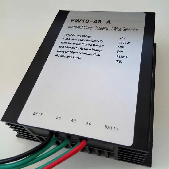 Wind Charge Controller 1000w 48v 24v AC to DC for 1kw wind turbines or 1000watts permanent magnet generators
Wind Charge Controller 1000w 48v 24v AC to DC for 1kw wind turbines or 1000watts permanent magnet generators