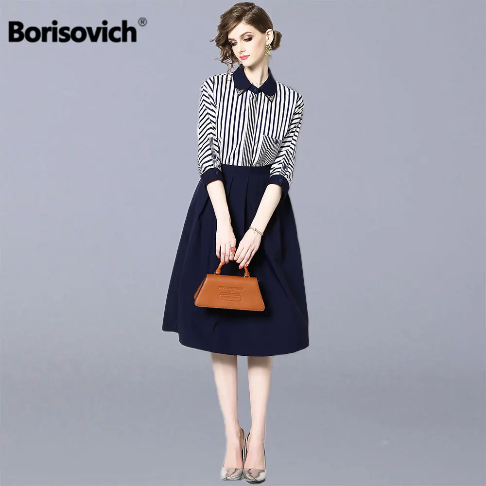 Borisovich 2 Piece Set Women Casual Skirt Suits New 2019 Fashion Female Striped Shirts And Elegant A-line Long Skirts N1047
Borisovich 2 Piece Set Women Casual Skirt Suits New 2019 Fashion Female Striped Shirts And Elegant A-line Long Skirts N1047