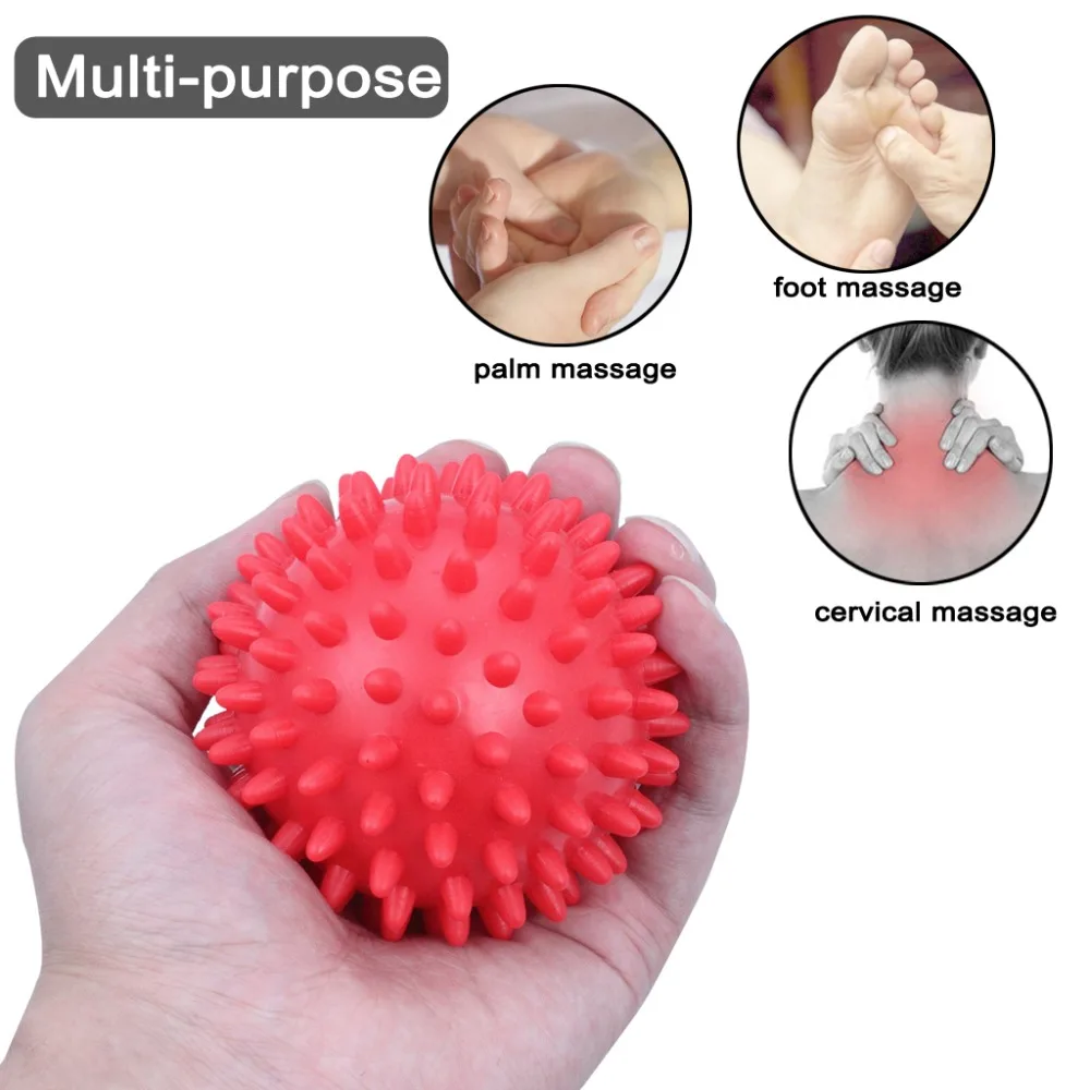 Spiky Massage Physical Therapy Lacrosse Ball Best For Muscle Soreness Back Foot Pain Relief Yoga Myofascial Plantar (1)