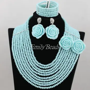 Fashion Nigerian Beads Crystal African Wedding Jewelry Set 2016 New Indian Bridal Necklace Sets 10 Layers Free Shipping AIJ572
Fashion Nigerian Beads Crystal African Wedding Jewelry Set 2016 New Indian Bridal Necklace Sets 10 Layers Free Shipping AIJ572