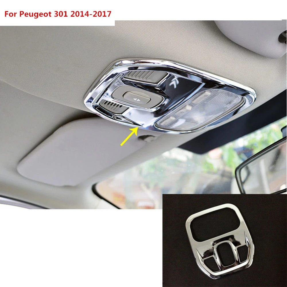 For Peugeot 301 2014 2015 2016 2017 car ABS chrome front head read reading switch light lamp frame roof trim part molding 1pcs
For Peugeot 301 2014 2015 2016 2017 car ABS chrome front head read reading switch light lamp frame roof trim part molding 1pcs