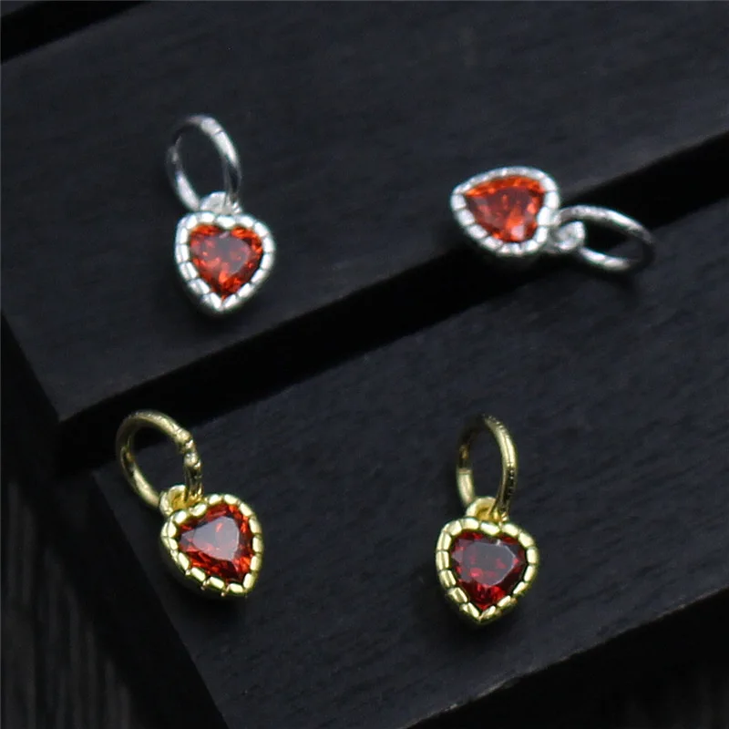 100% 925 Sterling Silver Red Heart Ornament Charms Silver Gold Color Dangle Pendants For Fine Earrings DIY Jewelry Accessories
100% 925 Sterling Silver Red Heart Ornament Charms Silver Gold Color Dangle Pendants For Fine Earrings DIY Jewelry Accessories