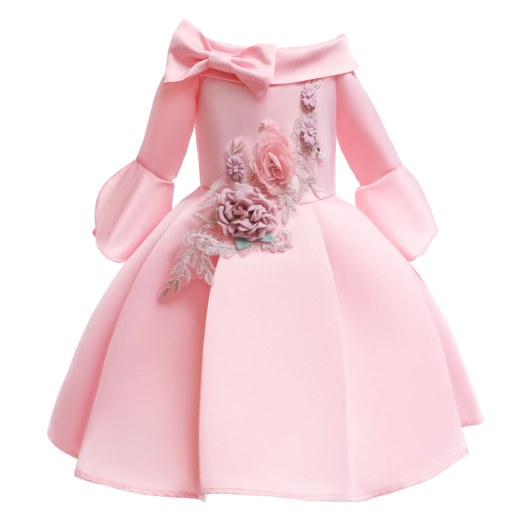New Fashion Purple and Pink Color Girls strapless dress Embroidered Flower Middle Sleeve Childrens Wedding Birthday Party Dress
New Fashion Purple and Pink Color Girls strapless dress Embroidered Flower Middle Sleeve Childrens Wedding Birthday Party Dress