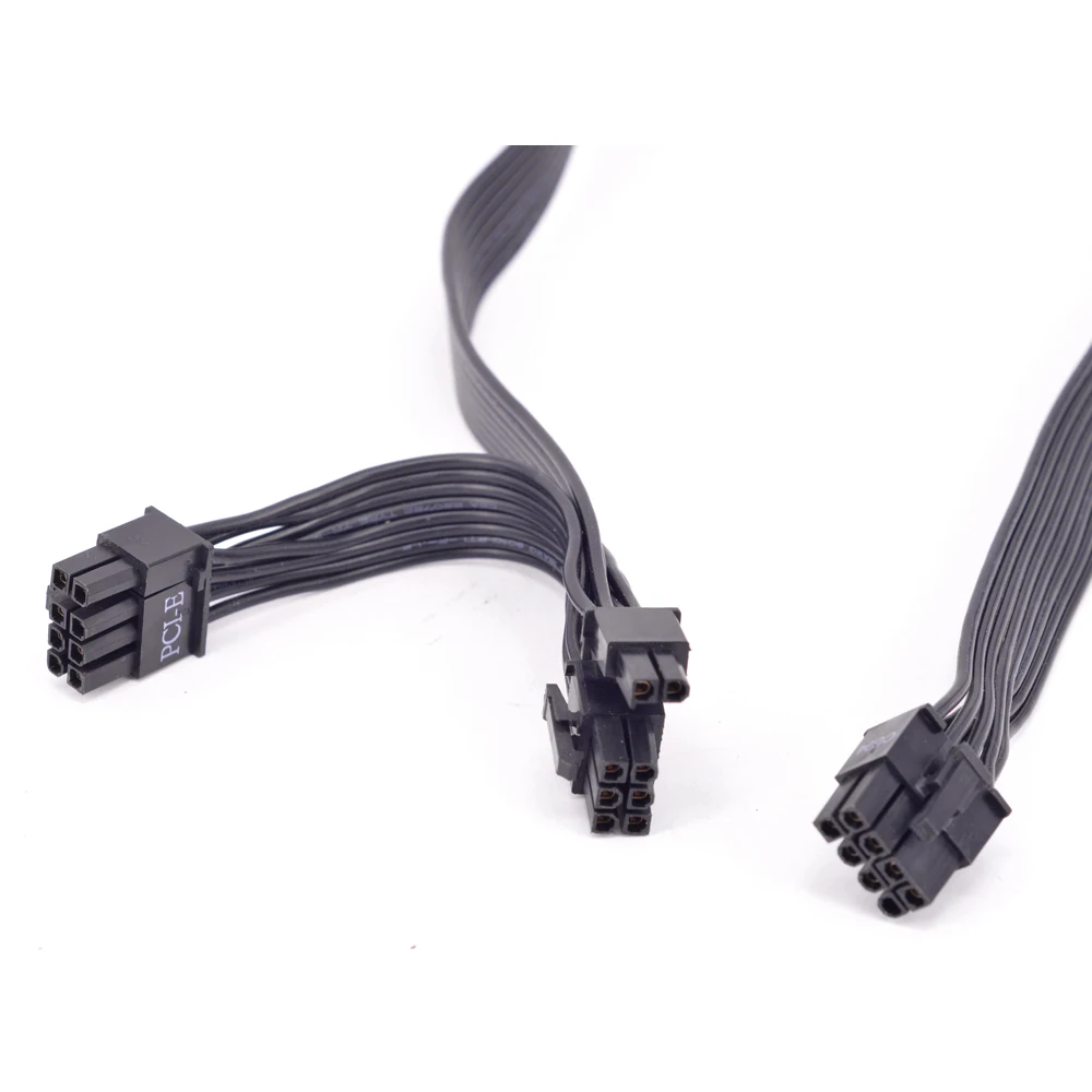 PCIe 8pin до 2 Порты 6 + 2Pin Мощность питающий кабель с плоским рукавом для Seasonic PRIME Gold