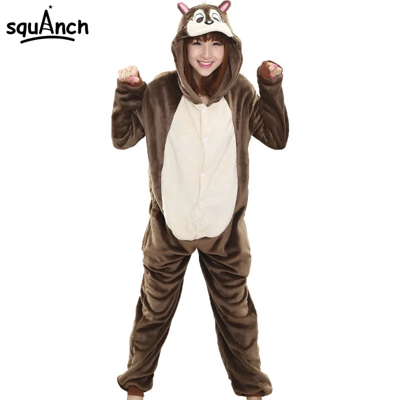 Women Onesie Animal Cartoon Squirrel Pajama Casual Funny Party Jumpsuit Adult Role Play Costume Winter Warm Flannel Sleepwear
Women Onesie Animal Cartoon Squirrel Pajama Casual Funny Party Jumpsuit Adult Role Play Costume Winter Warm Flannel Sleepwear