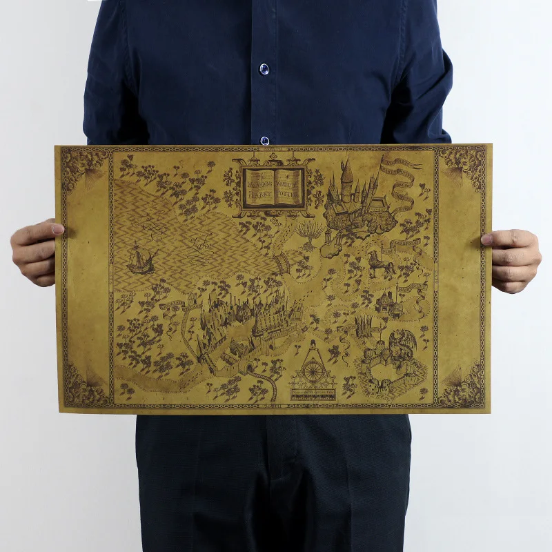 The Wizarding World of Harry Potter Treasure Map Vintage Kraft Paper Poster Home Wall Decoration Art Magazines
The Wizarding World of Harry Potter Treasure Map Vintage Kraft Paper Poster Home Wall Decoration Art Magazines